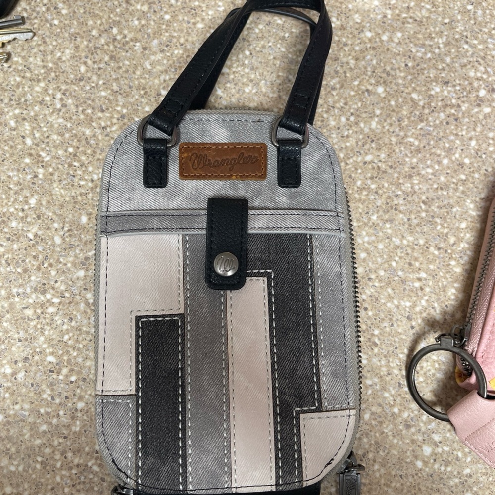 Wrangler Monochrome Patchwork Bag NEW never used